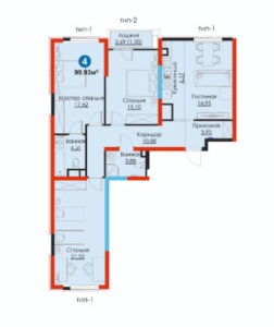 4-комнатная квартира